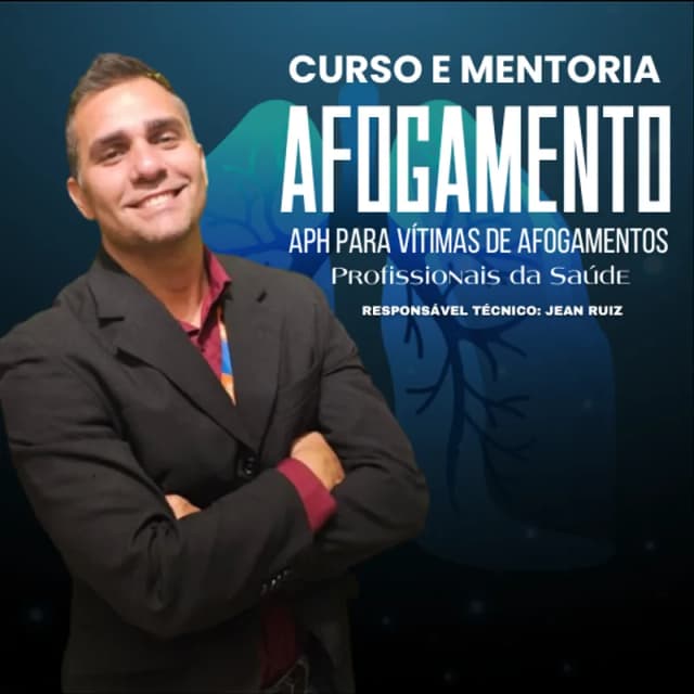 Capa do curso Afogamento - APH para vítimas de afogamentos, de Jean Michel Leopoldo Ruiz Cândido de Oliveira