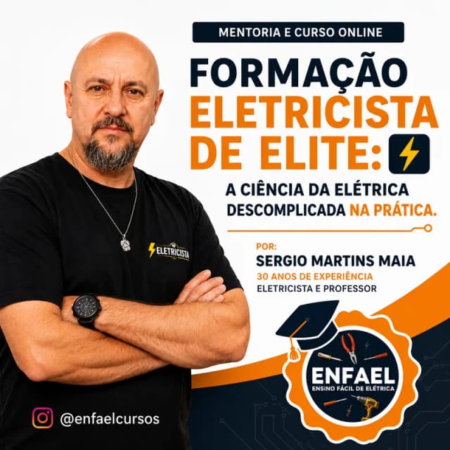 Capa do curso Eletricista de Elite: A Ciência da Elétrica Descomplicada na prática, de Sergio Martins Maia