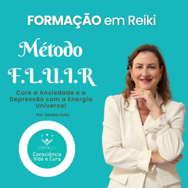 Capa do curso Formação em Reiki: Método F.L.U.I.R, de Sandra Schu