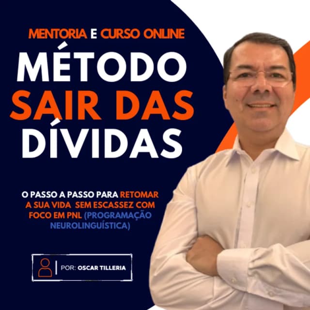 Capa do curso Método sair das dívidas, de Oscar Tilleria Ramirez