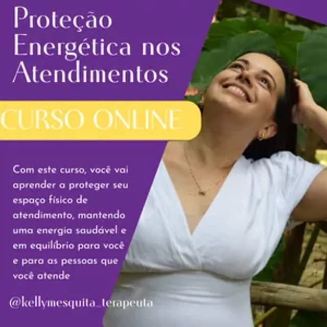 Capa do curso Proteção Energética nos Atendimentos, de Kelly Mesquita
