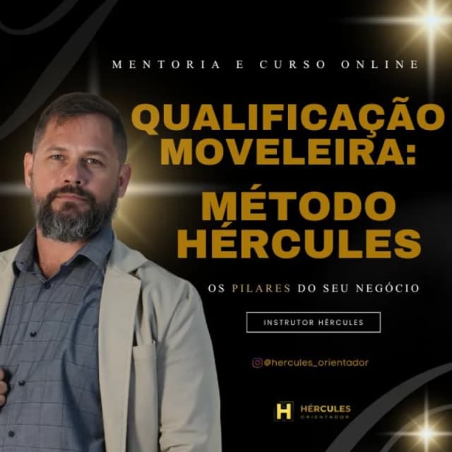 Capa do curso Qualificação Moveleira: Método Hércules, de Hercules Mello