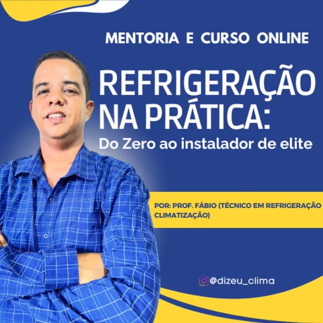 Capa do curso Refrigeração na Prática: Do Zero ao instalador de elite, de Fábio Henrique Ferreira da Silva Oliveira