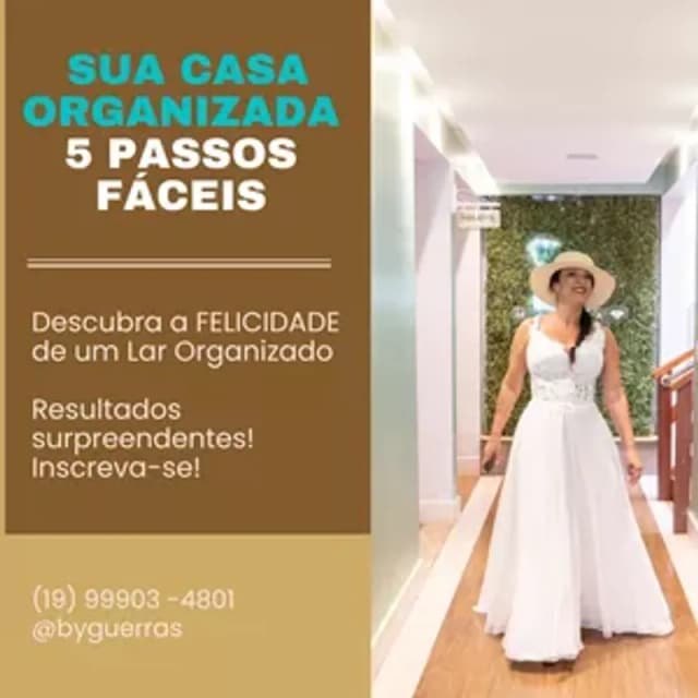 Capa do curso Sua Casa Organizada: 5 Passos Fáceis, de Léia Guerra