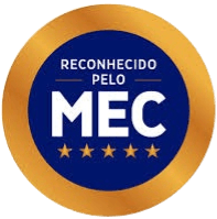 Selo Reconhecido pelo MEC, usado nos materiais da mentoria da Escola 5.0