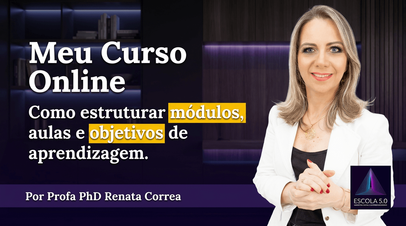 Meu Curso Online: Como Estruturar Módulos, Aulas e Objetivos de Aprendizagem
